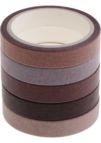 5 Pcs Dekoratif Washi Maskeleme Bandı Yapıştırıcı Kağıt Çıkartmalar El Albümü C Için (Yurt Dışından) fiyatları