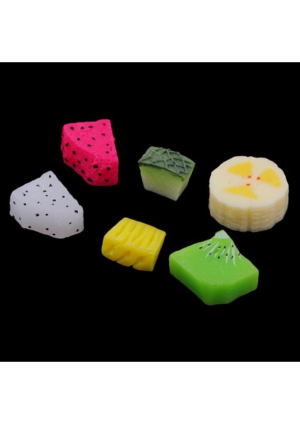 6pcs Meyve Şekli Reçine Zanaat Süslemesi Telefon Kasası Dekorlar Diy Süslemeler (Yurt Dışından) fırsatları