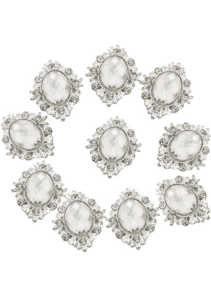 20PCS Oval Flatback Akrilik Kristal Rhinestone Düğmesi Dıy Craft (Yurt Dışından) fiyatları