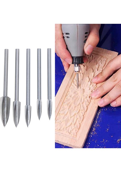 5pcs Ahşap Oyma Matkap Bit Freze Kesici Ahşap Oyma (Yurt Dışından) fırsatları
