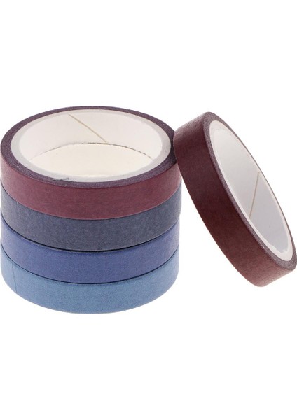 5 Pcs Dekoratif Washi Maskeleme Bandı Yapıştırıcı Kağıt Çıkartmalar El Albümü D (Yurt Dışından)