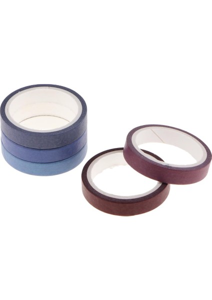 5 Pcs Dekoratif Washi Maskeleme Bandı Yapıştırıcı Kağıt Çıkartmalar El Albümü D (Yurt Dışından) indirimleri