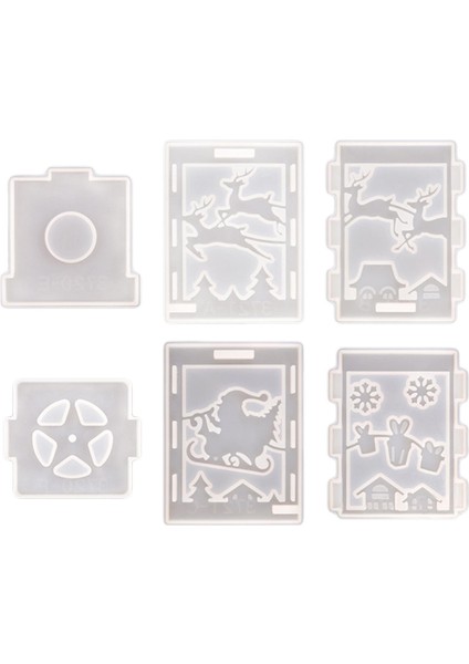 Noel Fener Santa Geyik Silikon Epoksi Reçine Kalıp Mum Tutucu (Yurt Dışından)