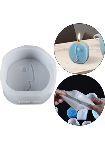 Dayanıklı 3D Mum Mum Yapma Kalıp Diy Düzensiz Yuvarlak (Yurt Dışından)