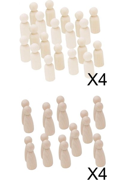 160 Bitmemiş Ahşap Peg Bebek Seti El Sanatları Için Harika (Yurt Dışından)