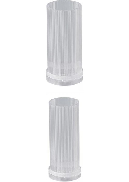 2x Açık Sütun Mum S Akrilik Silindir Kaburga Yapımı Dıy (Yurt Dışından)
