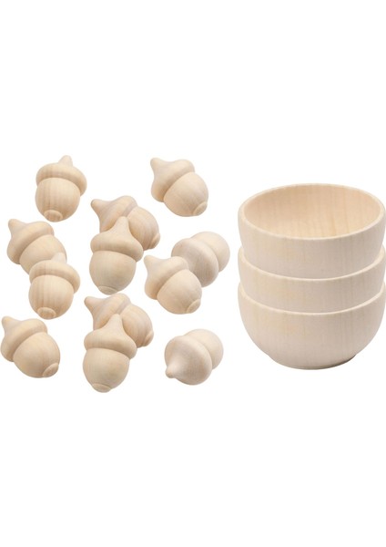 2x Doğal Ahşap Peş Basağı Kiti Set Sayma ve Sıralama Dıy El Sanatları (Yurt Dışından) modelleri
