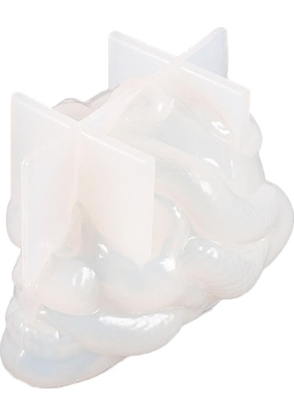 Silikon 3D Kafatası Mum Döküm Aracı Dıy Cadılar Bayramı Bayramı Masaüstü Dekorasyon Dur (Yurt Dışından)