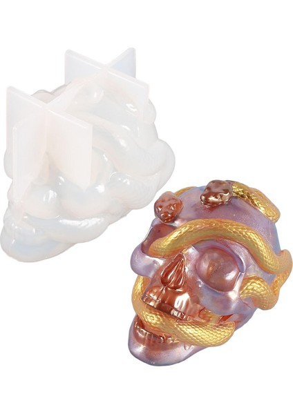 Silikon 3D Kafatası Mum Döküm Aracı Dıy Cadılar Bayramı Bayramı Masaüstü Dekorasyon Dur (Yurt Dışından) fırsatları