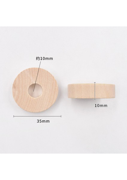 35MM Dekorasyon Yuvarlak Oyuncak Arabalar Için 50 Pcs Bitmemiş Ahşap Tekerlekler (Yurt Dışından) modelleri