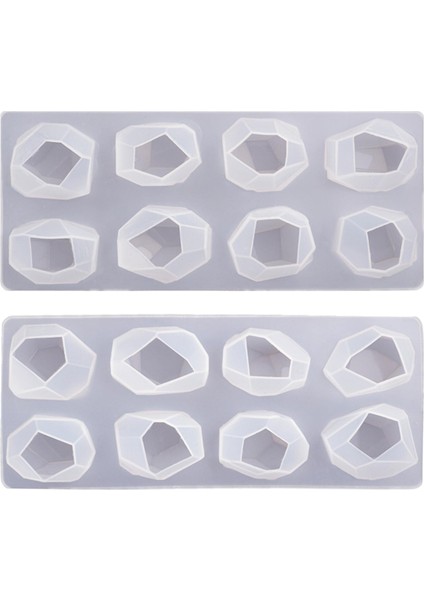 2pcs Düzensiz Mücevher Silikon Kalıp Diy Ev Dekorasyon Yönlü Kristal Zanaat 195X82X60MM Beyaz (Yurt Dışından)
