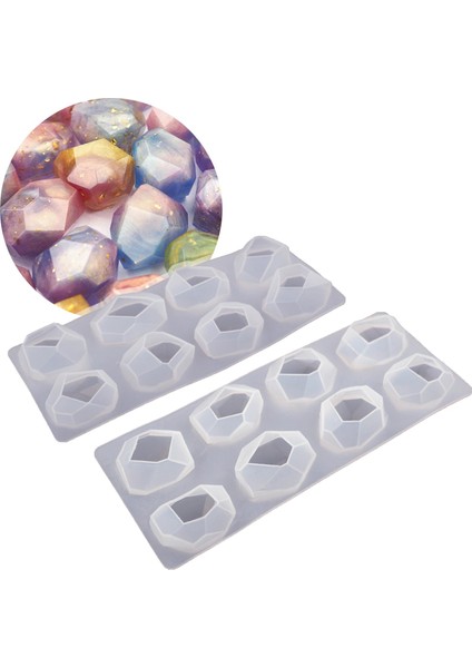 2pcs Düzensiz Mücevher Silikon Kalıp Diy Ev Dekorasyon Yönlü Kristal Zanaat 195X82X60MM Beyaz (Yurt Dışından) modelleri