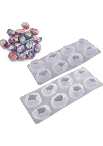 2pcs Düzensiz Mücevher Silikon Kalıp Diy Ev Dekorasyon Yönlü Kristal Zanaat 195X82X60MM Beyaz (Yurt Dışından) fırsatları