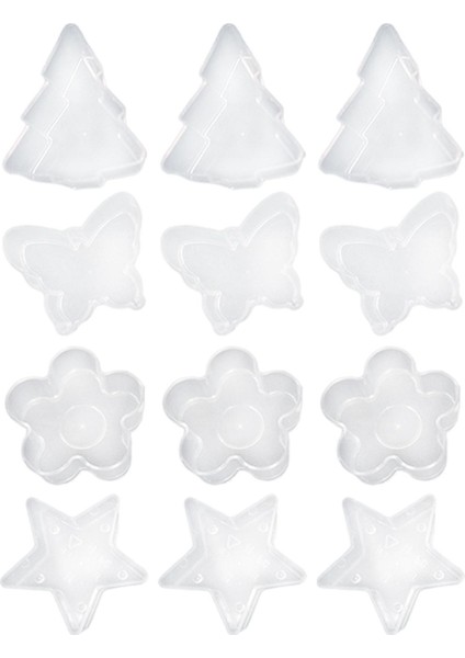 12 Adet Tealight Mum Fincanları Dıy Mum Için Adak Kapları Kalıpları Temizleyin (Yurt Dışından)