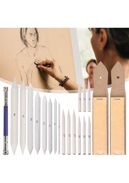 20PCS Leke Karıştırma Kütükleri Kağıt Seti Skeç Çubuk Işaretçisi Sanatçısı (Yurt Dışından) modelleri