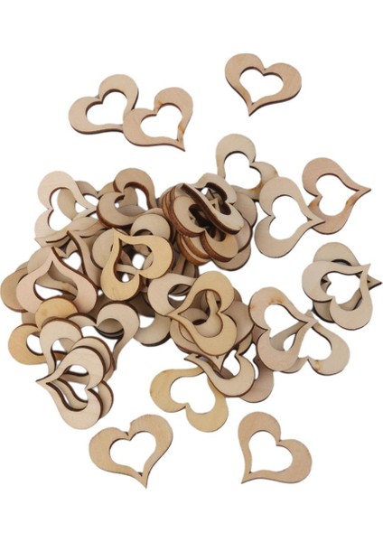 50X 30MM Ahşap Boş Aşk Şekilleri Süslemeler Diy Zanaat Scrapbook Düğün (Yurt Dışından)