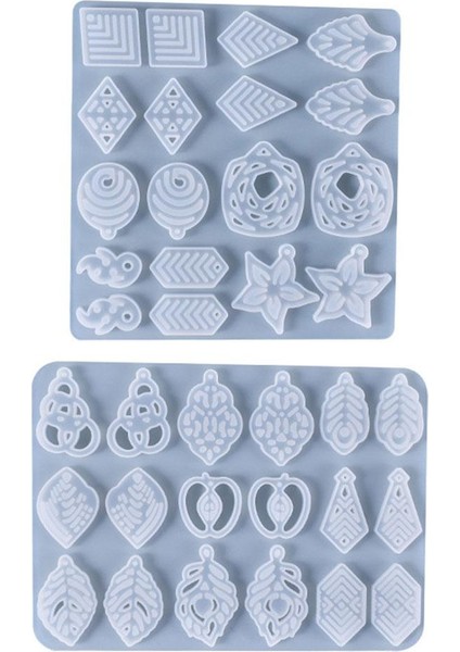 2x Reçine Küpe Kalıpları Küpe Kolye Yapan Boncuk Küpe Zanaat Noel (Yurt Dışından) fiyatları