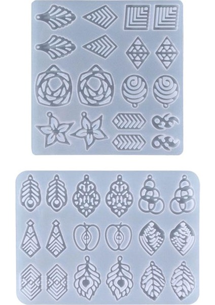 2x Reçine Küpe Kalıpları Küpe Kolye Yapan Boncuk Küpe Zanaat Noel (Yurt Dışından) modelleri