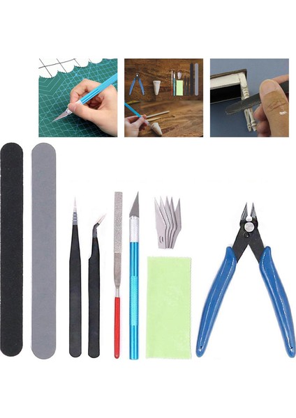 9 Adet Model Araçları Kit Modeler Bina Montaj Onarımı Için Araçlar (Yurt Dışından) modelleri