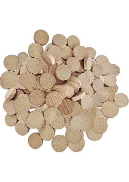100 Adet Ahşap Parçalar Diy 0.8in Doğal Sanat Çipleri Bitmemiş Ahşap Dilim 20MM Ray (Yurt Dışından) fiyatları