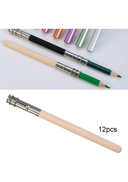12X Taşınabilir Kalem Genişleticiler Kalem Uzatıcı Ahşap Tutma Aracı Okul Için (Yurt Dışından) indirimleri