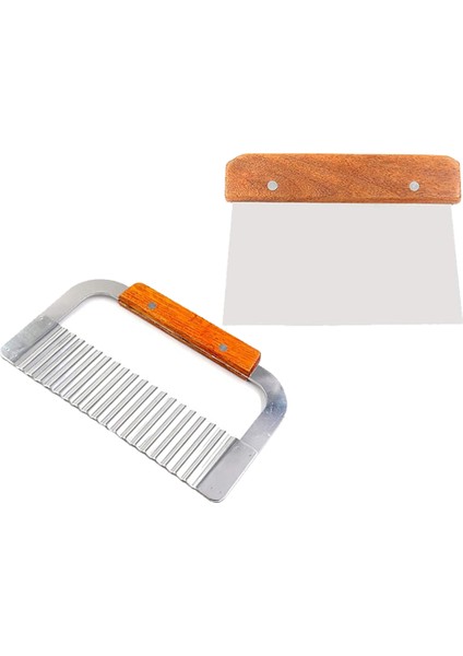 2 Paslanmaz Çelik Dalgalı ve Düz Somun Kesici, Mum Patates (Yurt Dışından) modelleri