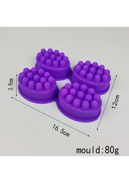 Silikon Sabun 4 Boşluk Sabunları Yapışmaz Oval Kalıp Yapan Sabunlar (Yurt Dışından)