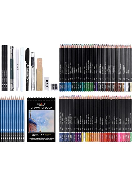 72PCS Yağ Tabanlı Renkli Kalemler 12 Pcs Çizim Kalemleri Paketleme (Yurt Dışından)