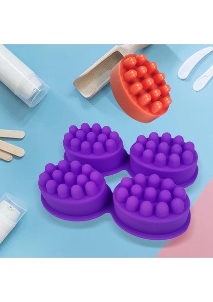 Silikon Sabun 4 Boşluk Sabunları Yapışmaz Oval Kalıp Yapan Sabunlar (Yurt Dışından)