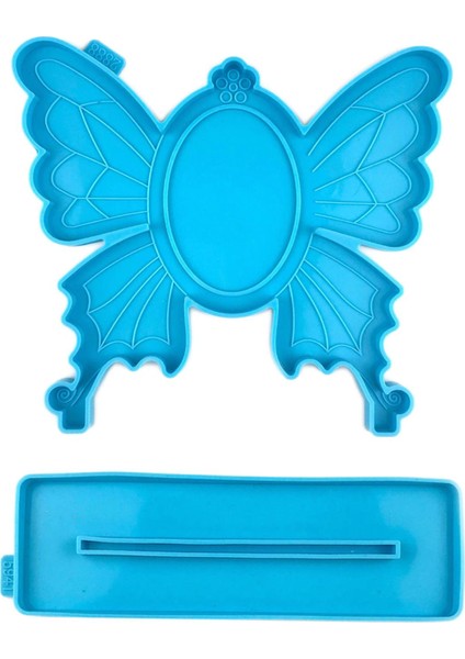 Kelebek Silikon Fotoğraf Çerçeve Kalıp Diy Epoksi Reçine Araç Tool Mavi (Yurt Dışından) fiyatları