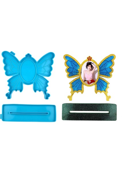 Kelebek Silikon Fotoğraf Çerçeve Kalıp Diy Epoksi Reçine Araç Tool Mavi (Yurt Dışından) fırsatları