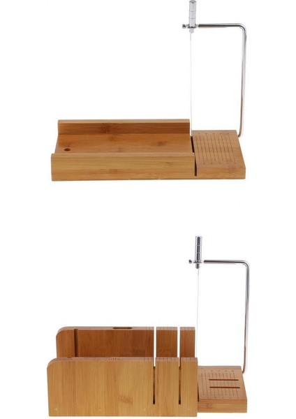 2 Adet Ayarlanabilir Ahşap Sabun Kesici Peynir Tahtası Tel Kesici ile (Yurt Dışından)