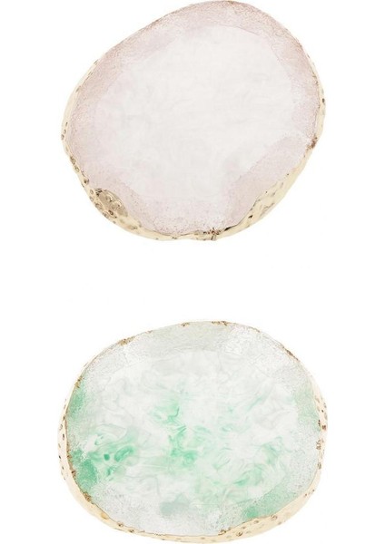 2x Reçine Taklit Acate Içecek Coaster Cup (Yurt Dışından)