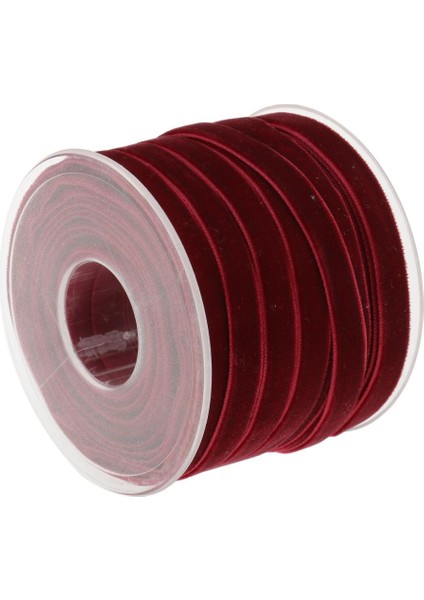 Kırmızı Için 20 Yarda 10MM Genişliğinde Kadife Şerit Rulo (Yurt Dışından) fırsatları
