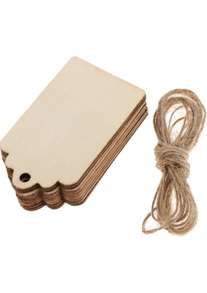 100 Adet Bitmemiş Ahşap Şekiller Etiketler Ahşap Hediye Etiketleri Düğün Partisi Favors 6.8x3.9cm Doğal (Yurt Dışından) fiyatları
