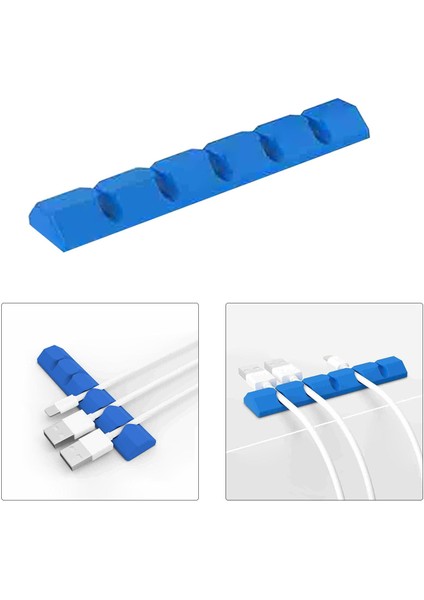 Kablo Klipsleri Kablo Organizatörü USB Kablo Organizatörü USB Şarj Cihazı Tel Kablo Tutucu Mavi (Yurt Dışından) indirimleri