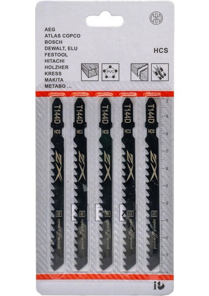5544 T144D Hcs Ahşap Hızlı Kesim Dekupaj Testeresi Bıçağı 5'li