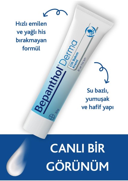 Derma Cilt Bakım Kremi 50 G + 3 Adet Cilt Bakım Kremi 3.5 G