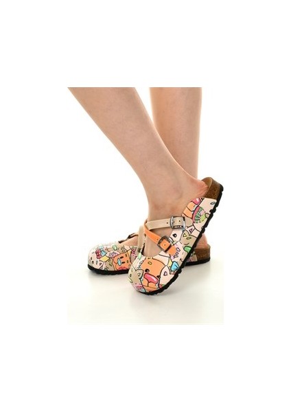 Azizsahinshoes 5413 Hayvan Desenli Çapraz Sabo Terlik modelleri