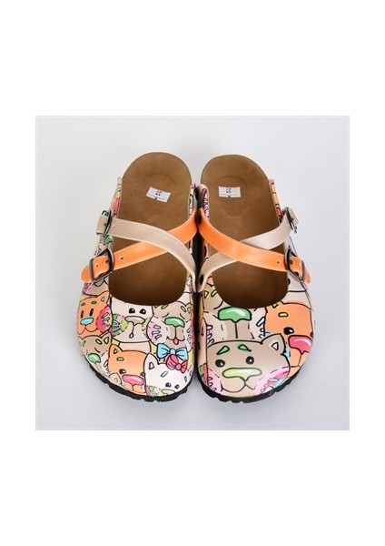 Azizsahinshoes 5413 Hayvan Desenli Çapraz Sabo Terlik fırsatları