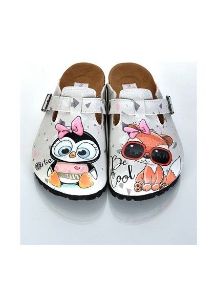 Azizsahinshoes 6284 Penguen Ve Tilki Sabo Terlik