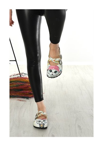 Azizsahinshoes 6301 Şapkalı Kedi Çapraz Sabo Terlik indirimleri