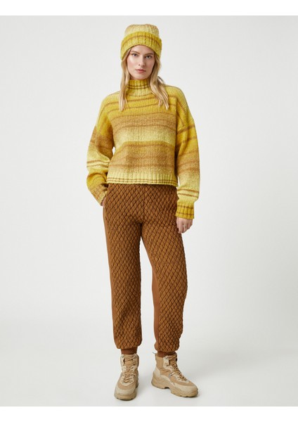 Şahika Ercümen x Koton - Kapitone Beli Lastikli Jogger Eşofman Altı fırsatları