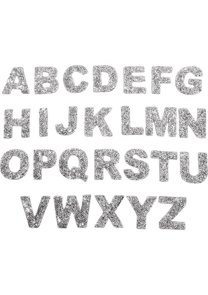 26X A-Z Dikiş/demir Üzerinde Dikiş Alfabe Aplikleri Rozeti Onarım Yaması (Yurt Dışından)