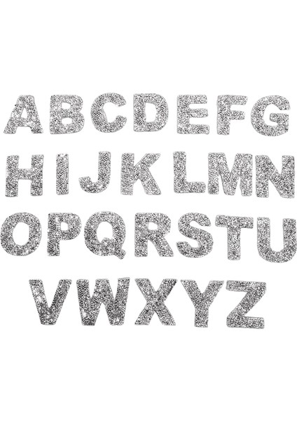 26X A-Z Dikiş/demir Üzerinde Dikiş Alfabe Aplikleri Rozeti Onarım Yaması (Yurt Dışından)