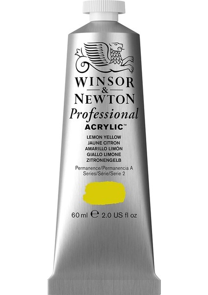 Professional Akrilik Boya 60ML Lemon Yellow Hue 346 S.2