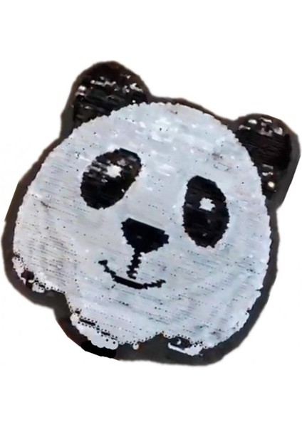 Panda ve Kendinden Yapışkanlı Demir-On Yama Süet Yaması Dirsek Panda 21X21CM (Yurt Dışından)