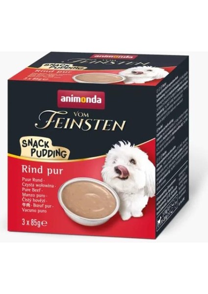 Animonda Vom Feinsten Snack Pudding Biftekli Yetişkin Köpek Pudingi 85 gr 3'lü