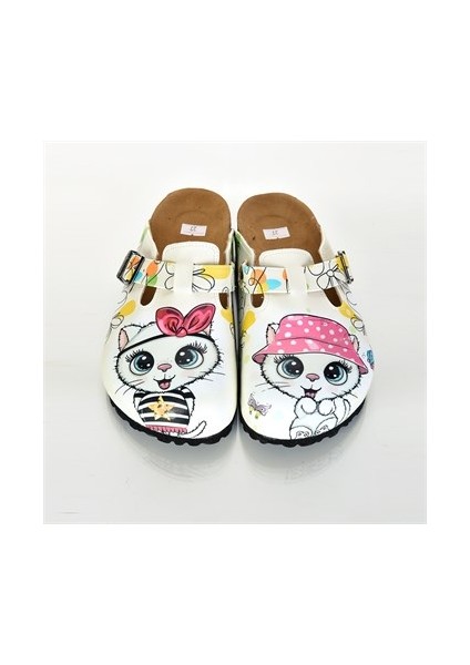 Azizsahinshoes 6302 Şapkalı Kedili Sabo Terlik