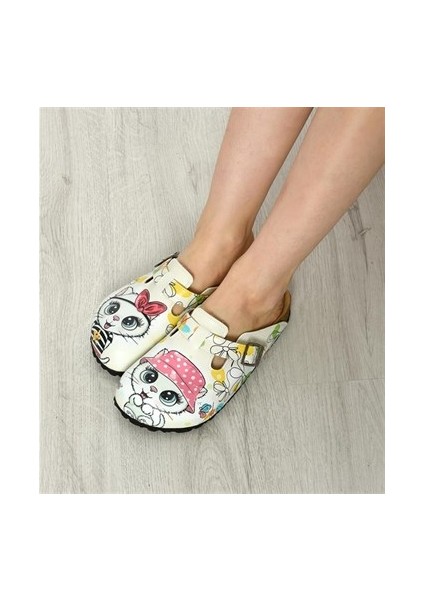 Azizsahinshoes 6302 Şapkalı Kedili Sabo Terlik fiyatları